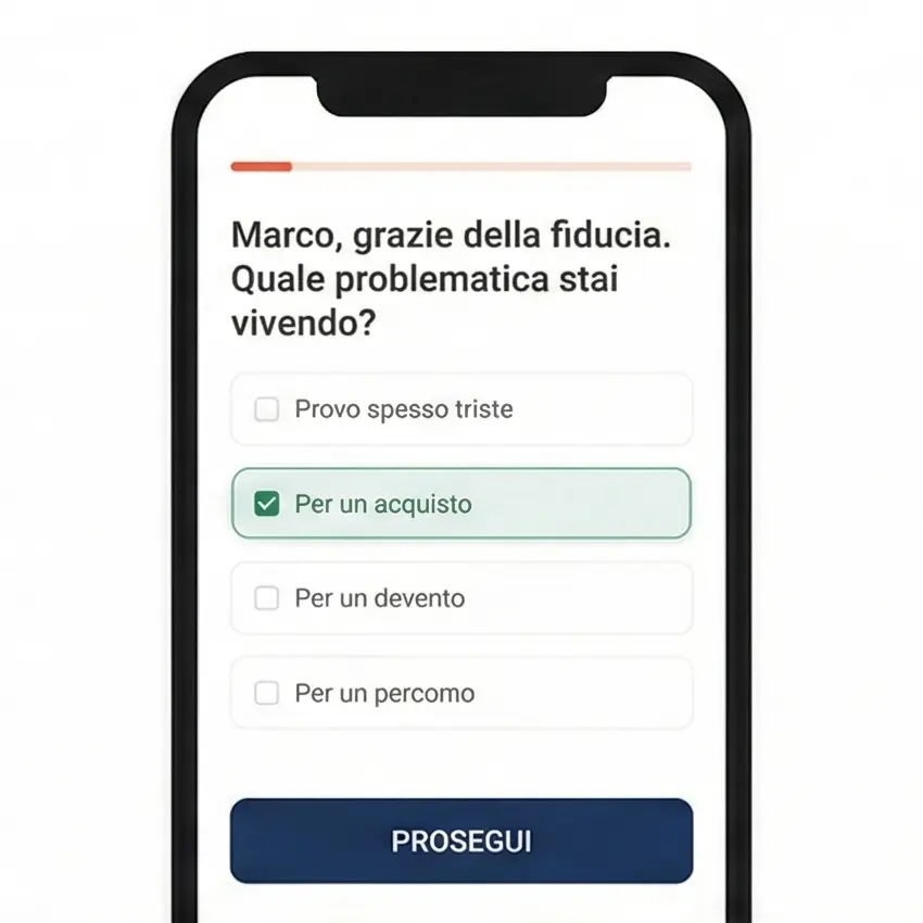 smartphone con questionario aperto