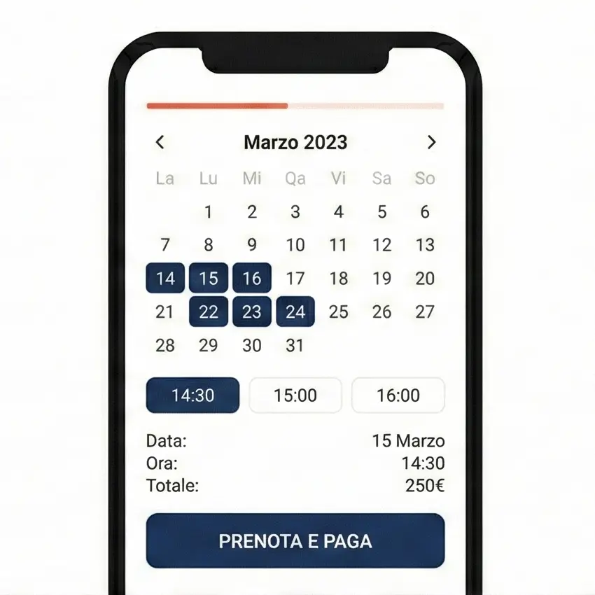 smartphone con calendario