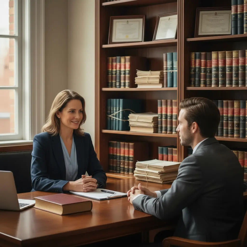 Cliente dal vivo con l'avvocato