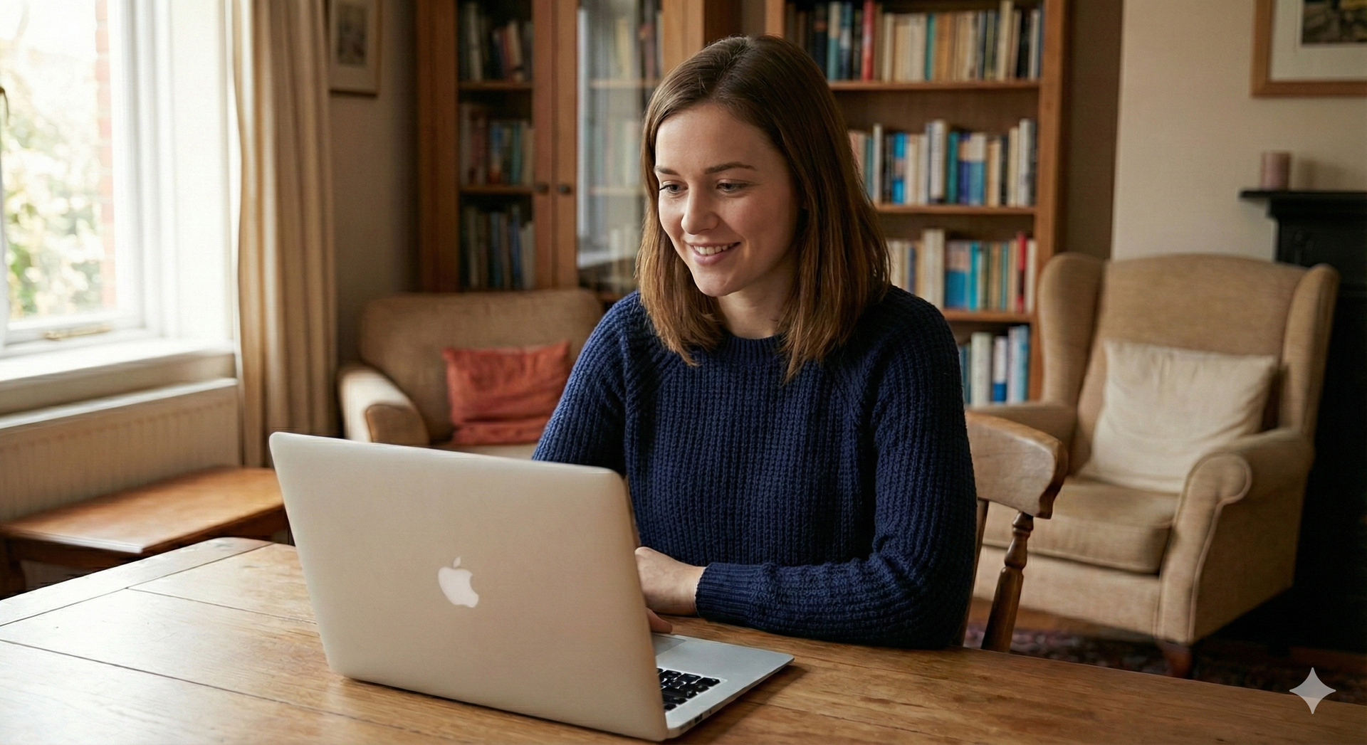 Donna giovane che sta provando il servizio
